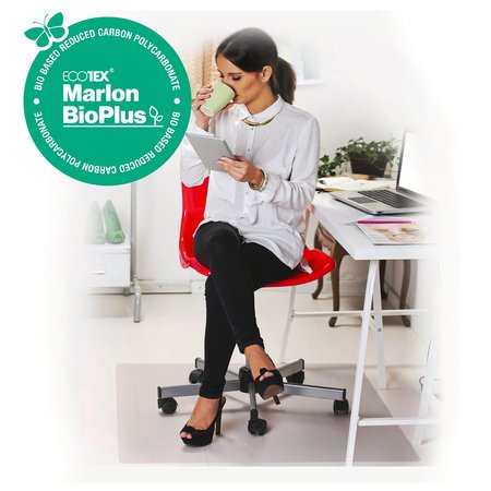 Floortex Ecotex® Marlon BioPlus Rectangular Polycarbonate Chair Mat for Hard Floors - 46" x 60" NRCMFLBS0004